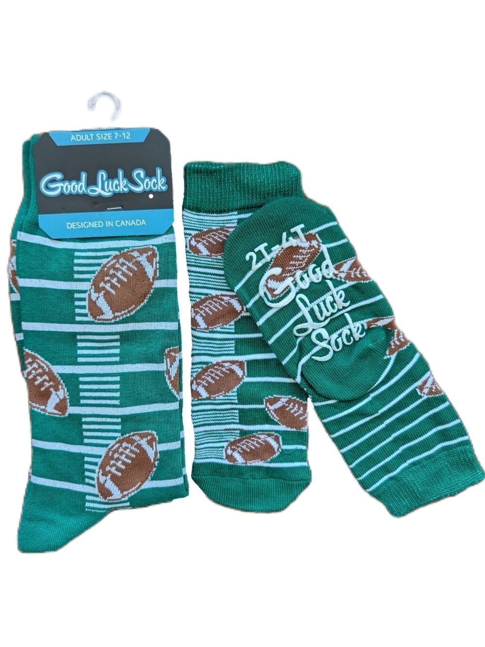 🇨🇦 Good Luck Sock Dad/Toddler Matching Football Design Socks
